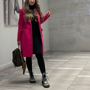 bcbgmaxazria pink coat
